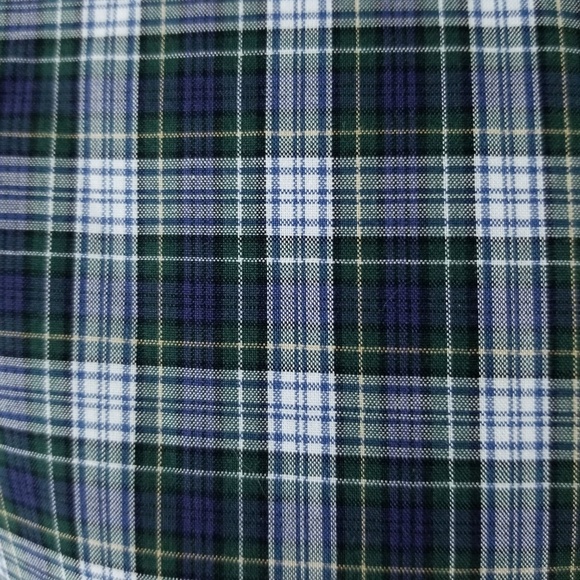 LL BEAN Mens Blue Green Plaid Cotton Sz Medium - Picture 4 of 8